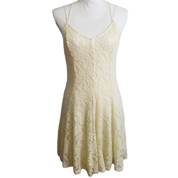 AMERICAN EAGLE OUTFITTERS Lace Overlay Spaghetti Strap Skater Dress size… - Picture 4 of 13